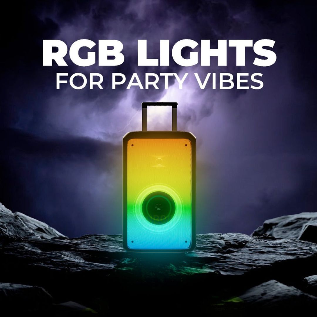 UBON HT-1570 Party Speaker | 120W Power, 12-Inch Woofer, RGB Lights & Dual Mics