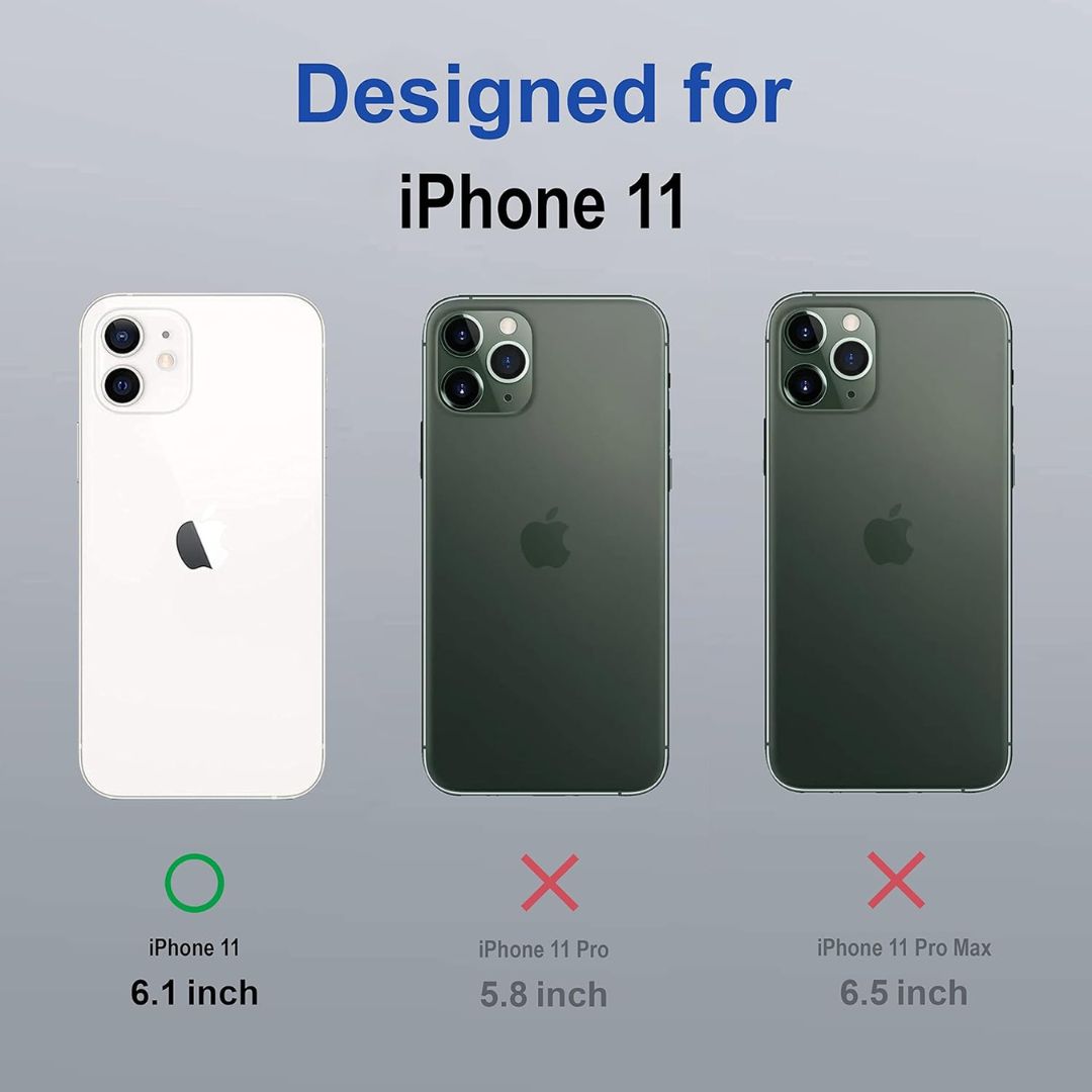 Magnetic Clear Back Case Cover Compatible with Apple iPhone 11