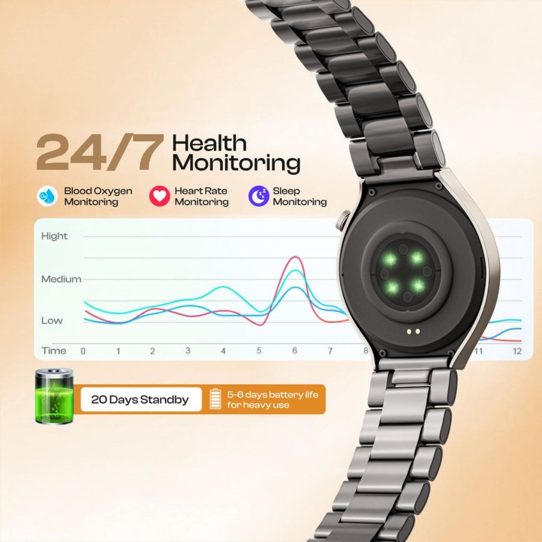 SW-171 BOSS PRO Smartwatch with Metal Strap & HD Display