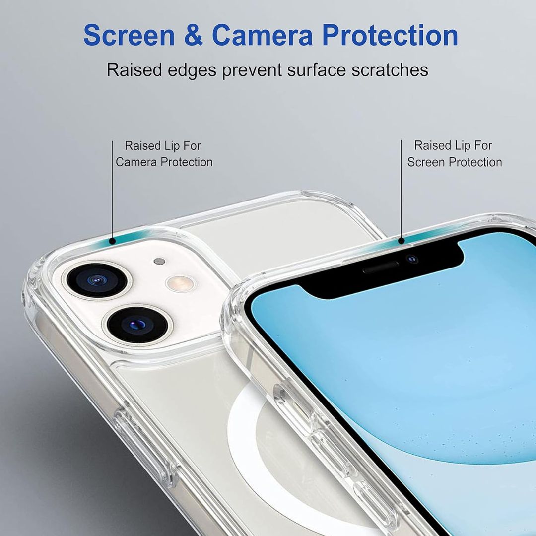 Magnetic Clear Back Case Cover Compatible with Apple iPhone 11