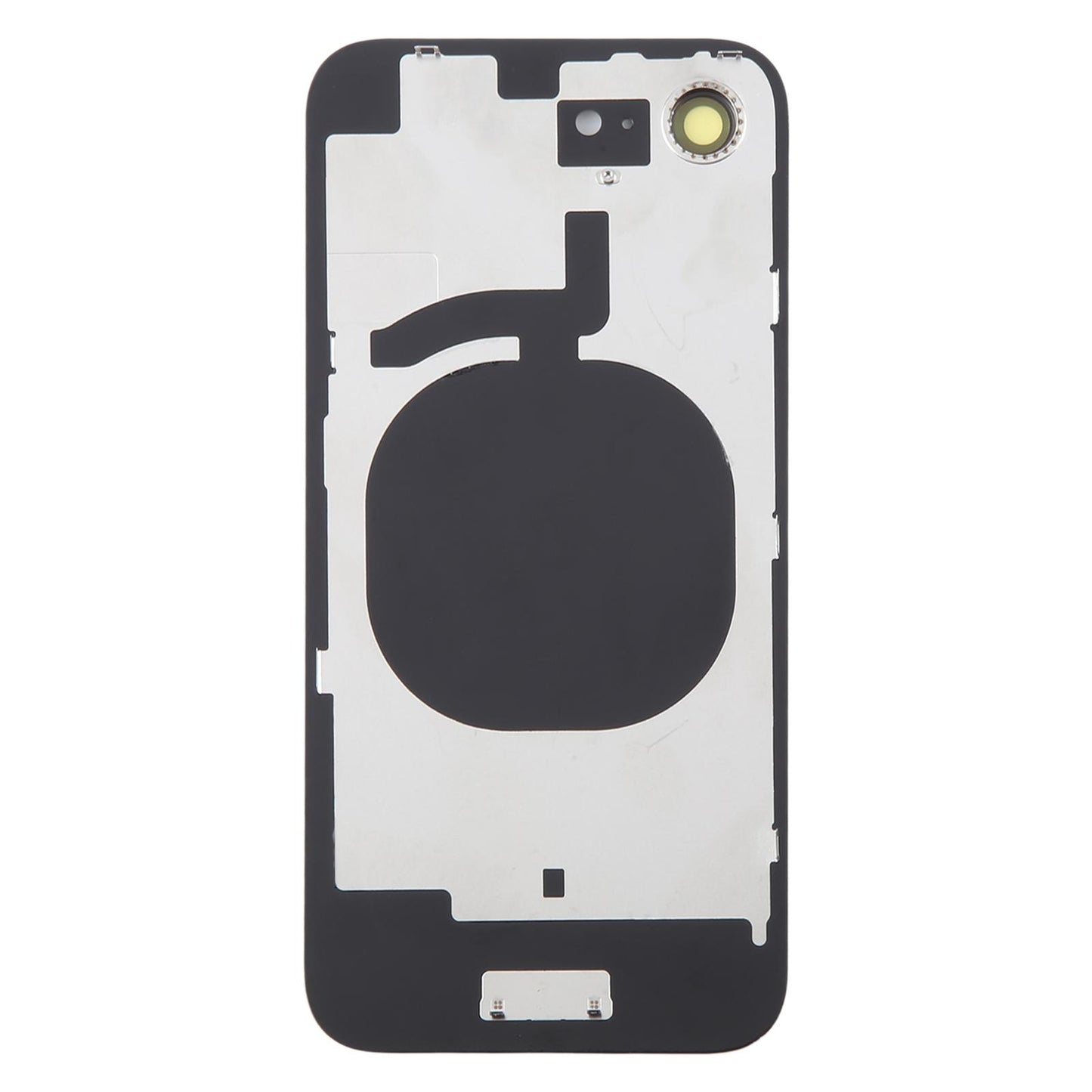 Back Panel Glass Compatible with Camera Lens Cover for Apple iPhone 16e - Black